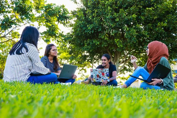 Curtin Mauritius students on campus grounds